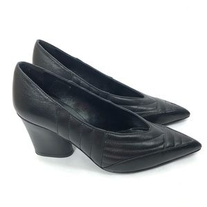 Donald Pliner Quilted Leather Pointed block Heels